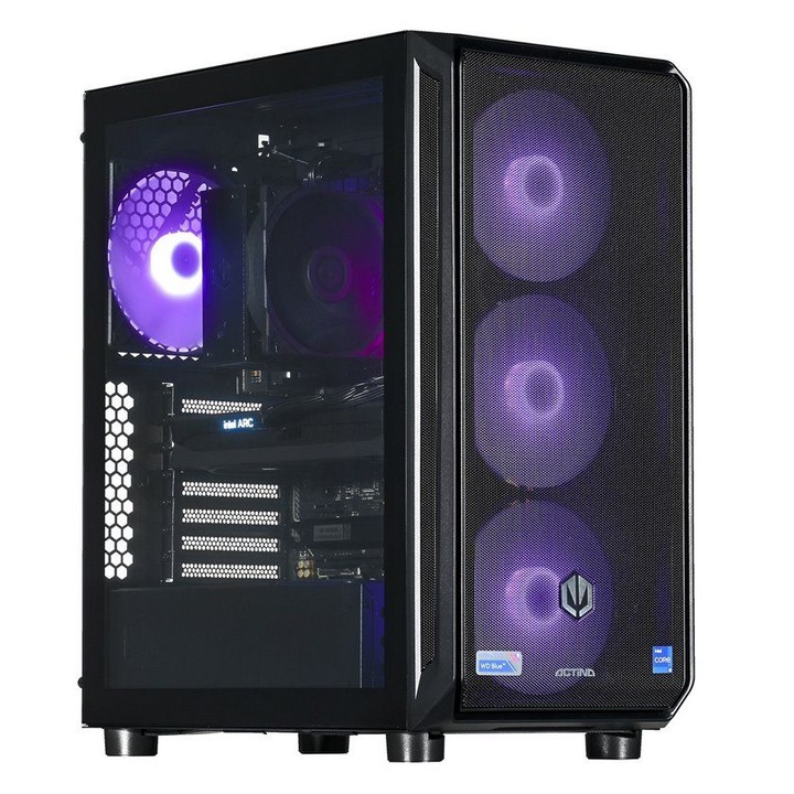 Desktop PC Actina Midi Tower, AMD 8400F 6 C / 12 T, 4.2 GHz - 4.7 GHz, 32 GB RAM, 1 TB SSD, Intel B580 12 GB, Fara sistem de operare