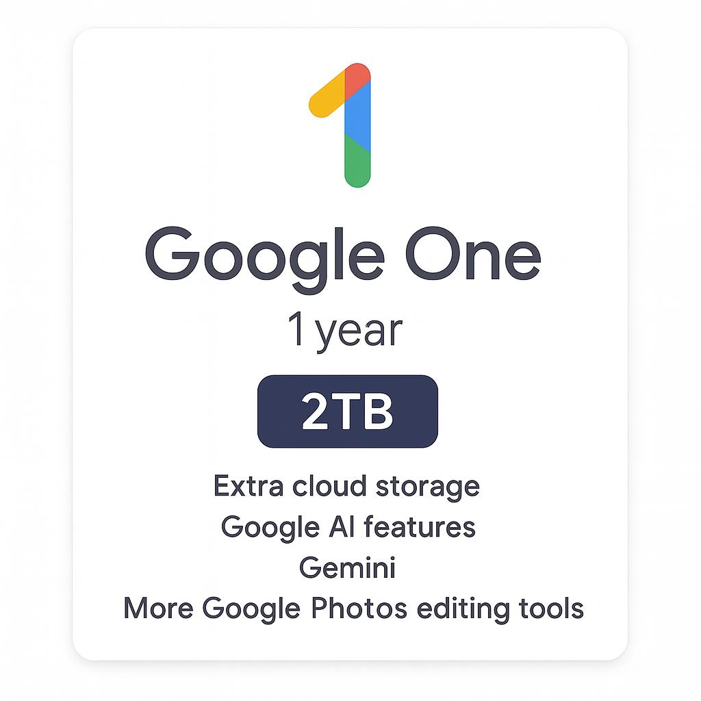 Google AI Pro – 2TB Cloud + Gemini AI Pro, Abonament 1 an 1 Utilizator ...