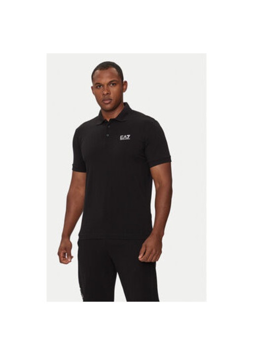 Мъжка тениска, Emporio Armani EA7, Памук, Черен, Черен