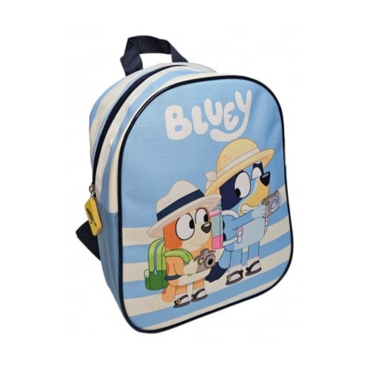 Ghiozdan gradinita Bluey, albastru, 26x22x10 cm, bretele ajustabile