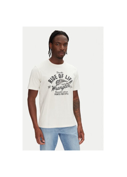 Wrangler ferfi polo, 112362791, Pamut, Ekru, Ekrü