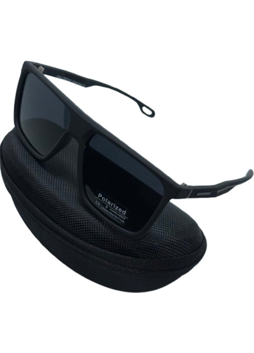 Ochelari de Soare Fashion Polarizati – Unisex, Negru Mat, Lentile Intunecate, UV 400