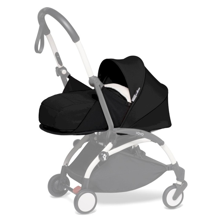 Pachet Nou-Nascut Babyzen YOYO 0+, Landou, Compact, Acceptat Bagaj Cabina, Perfect pentru Calatorii, Negru