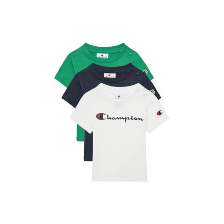 Set 3 tricouri pentru baieti Champion, 306900, Bumbac, Multicolor, Multicolor, 68 CM