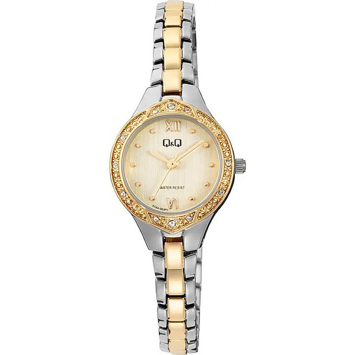 Női karóra Q&Q F14A-003PY, ezüst és arany