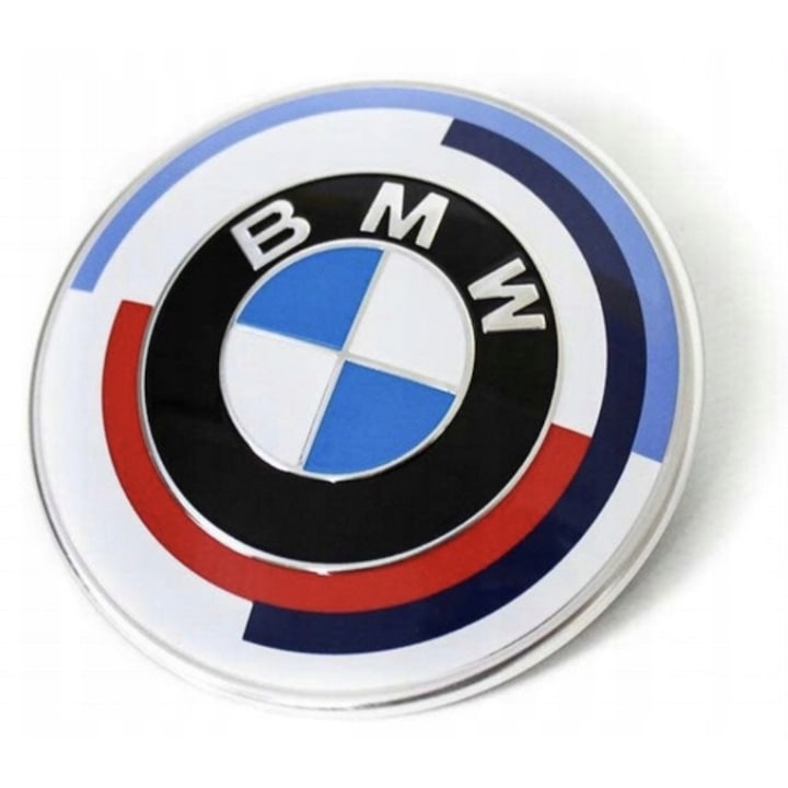 BMW logó embléma, motorháztetőre, 82 mm, 813237505, 50 év, limitált kiadás