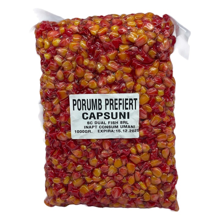 Вакуумно опакована предварително сварена царевица, вкус на ЯГОДА, 1 кг, Dual Fish