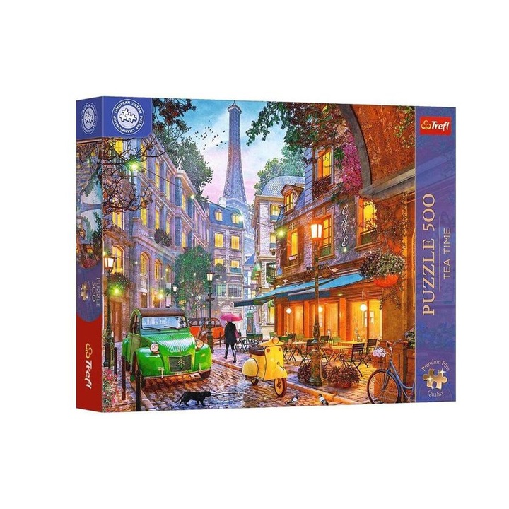 Trefl 500 db-os Premium Plus puzzle - European Puzzle Championship - Tea Time - Párizsi kávézó (37614)