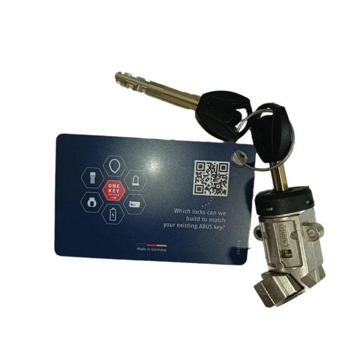 Заключване Abus за акумулатор Bosch, модел XPlus, за електрически велосипеди Cube, с кодова карта, монтаж на рамката