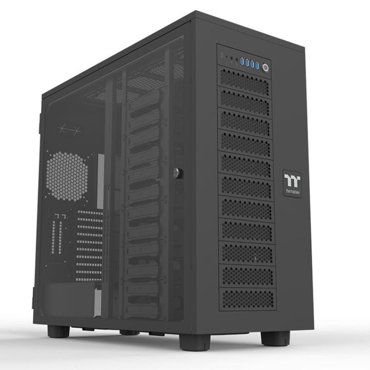 Кутия Thermaltake CA-11B-00F1WN-00 Semi-tower ATX, размери 30x45см, черен цвят