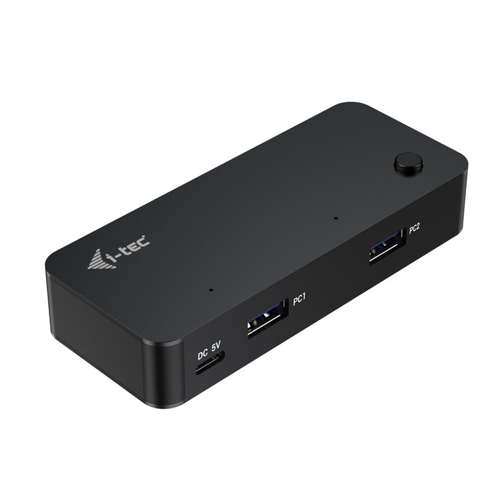 Switch KVM i-Tec CAKVMHUB2A2C, 6 porturi, USB-C, 1 m, negru