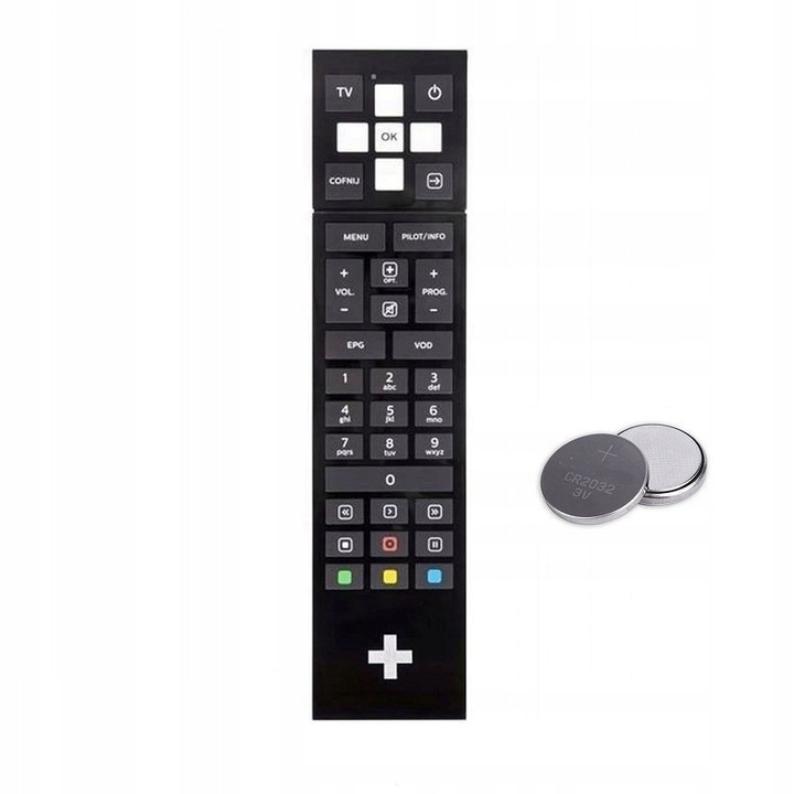Дистанционно управление CardSplitter, съвместимо със Sagemcom DSI83, DSI87, DSIW74, черно, захранвано от 2x CR2032 батерии