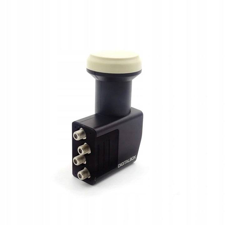 Convertor LNB quad CARDSPLITTER, 0,1dB, rezistent la apă, pentru 4 receptoare, 40mm