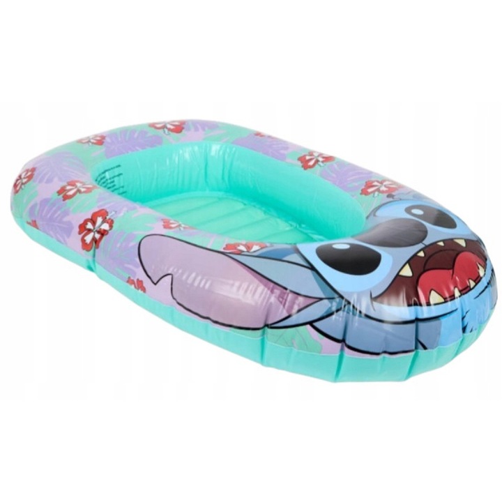 Ponton gonflabil pentru copii, CardSplitter, design cu personaje de desene animate, 90x60x20cm, pentru piscina si plaja