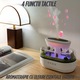 Umidificator decorativ Nubiqo® cu peisaj forestier, sunete albe si melodii ambientale, lumina LED RGB,250ml, aromaterapie cu uleiuri esentiale, 4 functii tactile intuitive, ideal pentru dormitor, birou si spatii de relaxare, alb