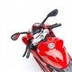 Ducati 1199 Panigale motorkerékpár modell, 1:12, piros, mozgó elemekkel, méretek 9x17x6cm