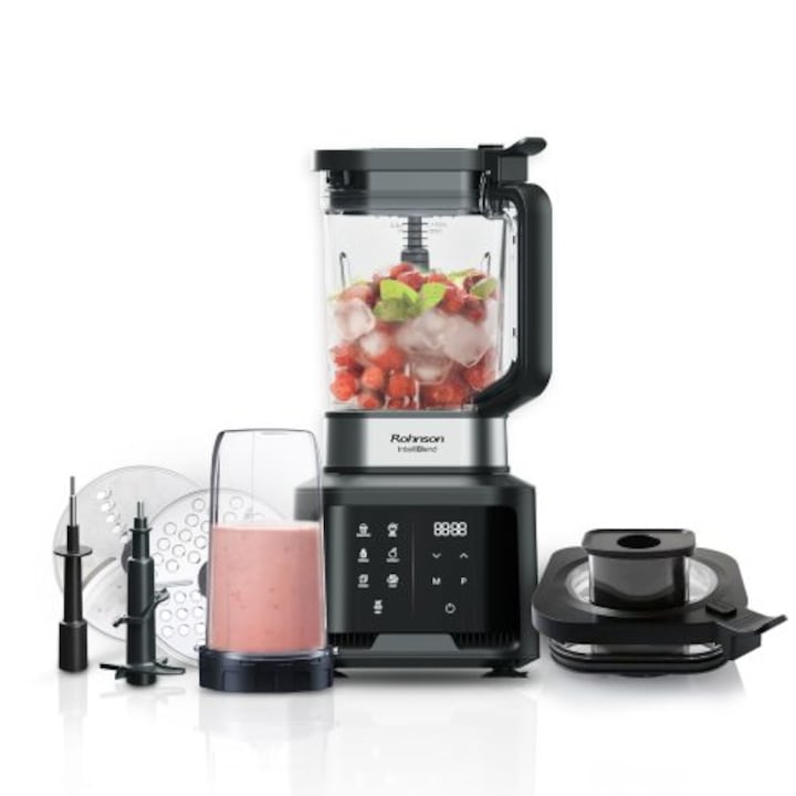 Blender portabil, BOMSTOM, 450ml, 10 lame inox, Baterie reincarcabila 1500mAh, 21000 rpm, pentru Calatorii/Picnic/Birou/Sala de Sport, alb