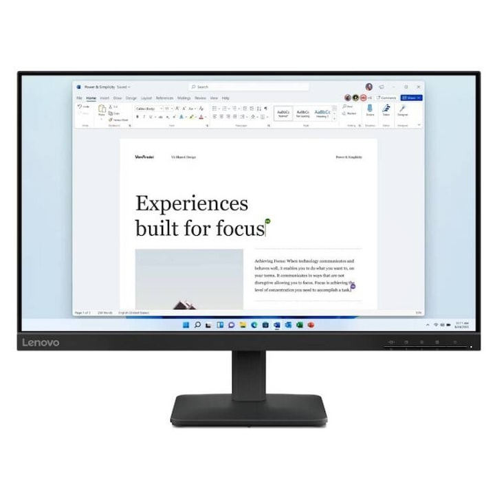 Lenovo L24-4e monitor 100Hz Full HD 24 hüvelykes fekete