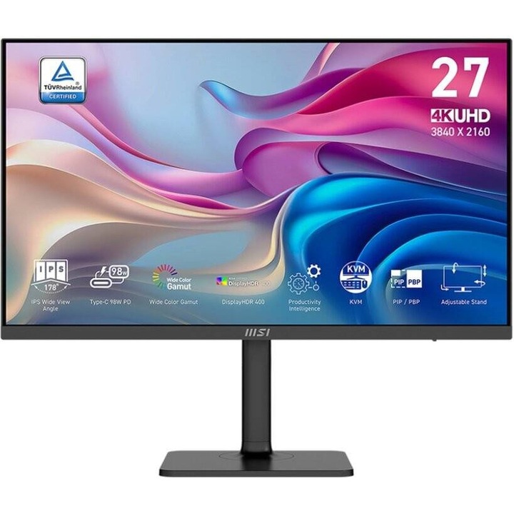Monitor MSI Modern MD272UPHG 27inch IPS 4K UHD 4ms 60Hz Negru