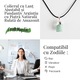 Колие CraftMystic с естествен амазонит, регулируема дължина 50-55 см, зелен цвят, размер на висулката 20-25 мм