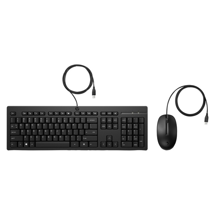 Set tastatura si mouse HP 225 G2, negru, US ENG