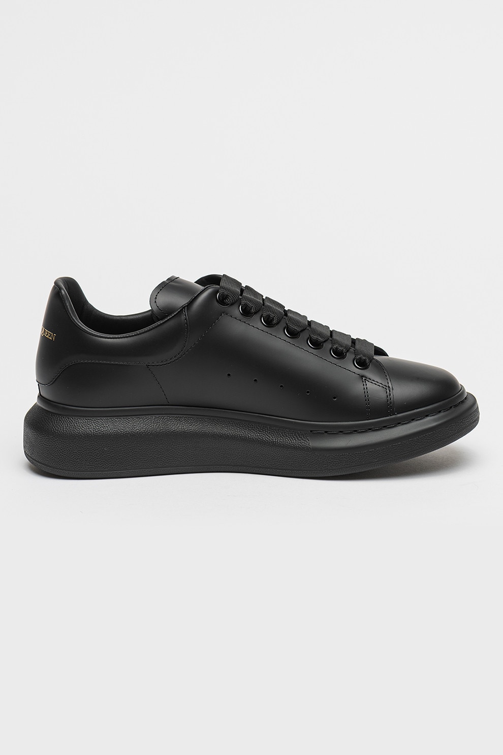 Alexander Mcqueen, Pantofi sport wedge de piele, Negru, 41