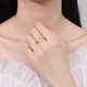 Сребърен пръстен 925, JW1365, кръгъл мотив с камъни, родийно покритие, размер: 5