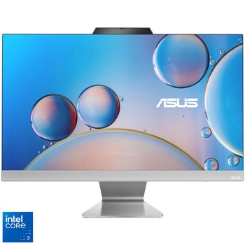 Sistem All-in-One ASUS A3402WVAK cu procesor Intel Core 3 100U pana la 4.7GHz, 23.8'', Full HD, 8GB DDR5 RAM, 256GB SSD, Intel Graphics, No OS, White