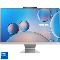 Sistem All-in-One ASUS A3402WVAK cu procesor Intel Core 3 100U pana la 4.7GHz, 23.8'', Full HD, 8GB DDR5 RAM, 256GB SSD, Intel Graphics, No OS, White