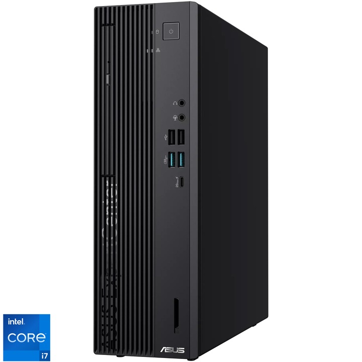 Desktops PC ASUS ExpertCenter D7 D701SER cu procesor Intel® Core™ i7-14700 pana la 5.3GHz, 16GB DDR5 RAM, 1TB SSD, Intel® Graphics, No OS, Black