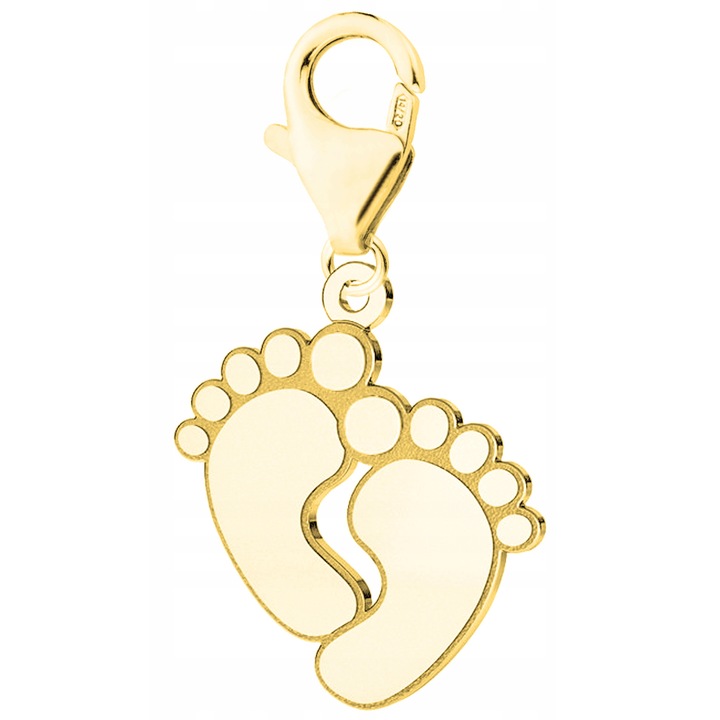 Larezo medál, kereszt fekete gyönggyel, 925 ezüst, sárgaarany bevonattal