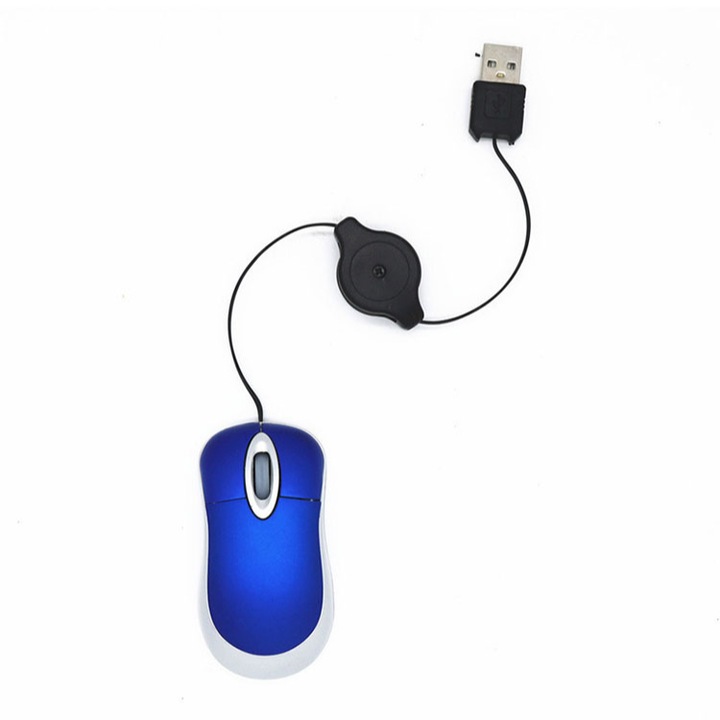 Mini Mouse, ORBER, Mouse cu fir, Portabil, cablu retractabil, port USB ...