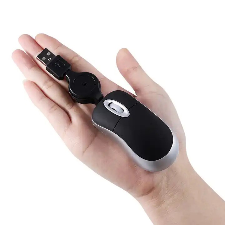 Mini Mouse, ORBER, Mouse cu fir, Portabil, cablu retractabil, port USB ...