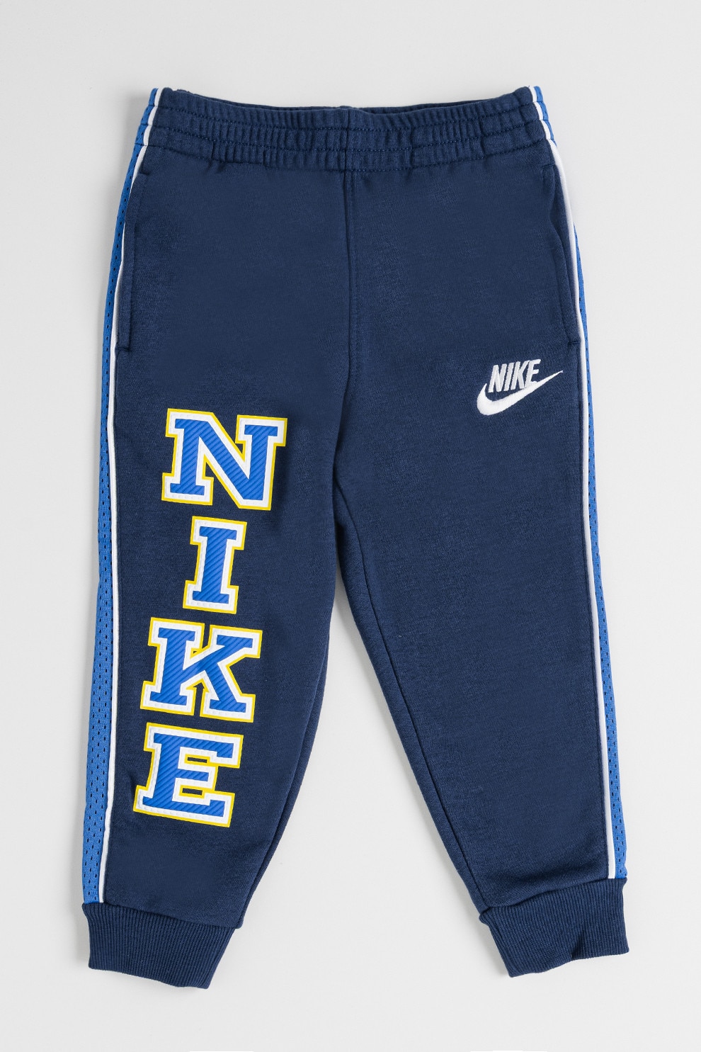 Nike, Pantaloni de trening cu imprimeu logo, Bleumarin, 98-104 CM