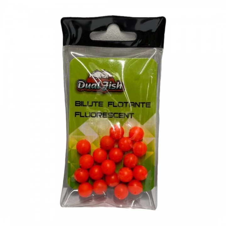 Fluoreszkáló úszó horgászgolyók, 10 mm-es méret, Dual Fish