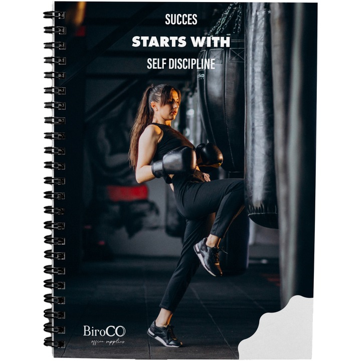 BiroCO A4 spirálfüzet, 80 lap, Négyzetrács, Sport modell, 4 db/szett