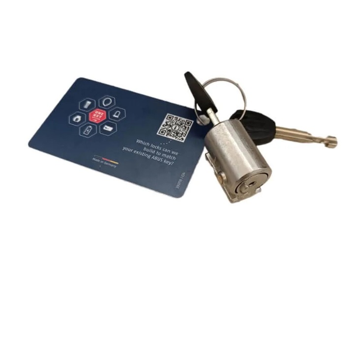 Incuietoare baterie, Abus, pentru biciclete electrice Fazua RIDE 50, set 2 chei și card, protecție sporită