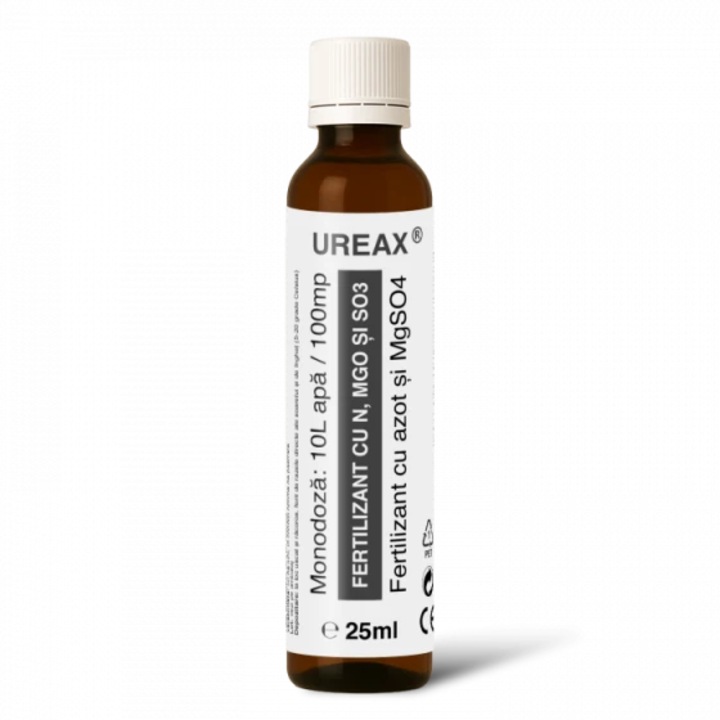 Fertilizant foliar cu azot, magneziu si sulf pentru toate culturile UREAX, 100 mp, 25 ml