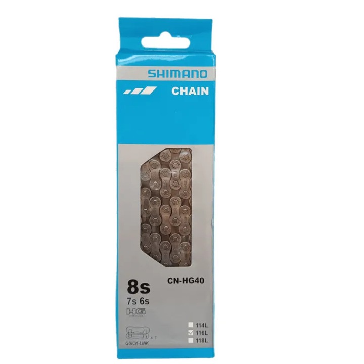 Верига Shimano CN-HG 40, 6/7/8 скорости, 116 звена, 324 г