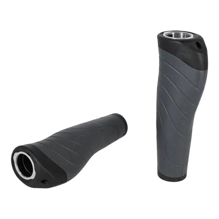 Mansoane bicicleta XLC GR-S04, 135mm, ergonomice, negru, pentru ghidon 22mm