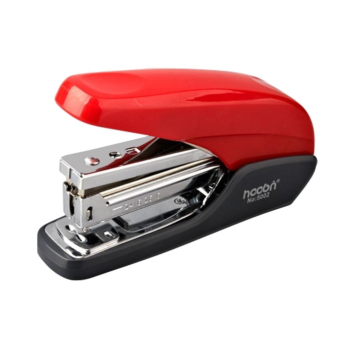 25 lapos tűzőgép, 24/6 - 26/6, HOOBN, 5002 energiatakarékos, piros