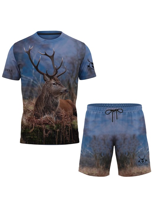 Szarvas rövidnadrág és póló szett 35.14, 2 darabos, többszínű
