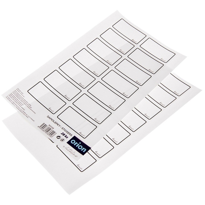 Комплект от 28 самозалепващи етикета Orion, 4.7x2.5 см, за буркани, с надпис home, изработени от ламинирана хартия