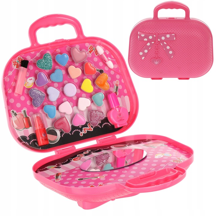 Комплект грим LandToys, 24 аксесоара, розов, 21x6x21см