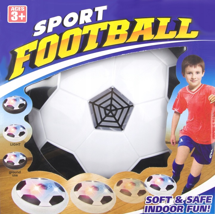 Летяща топка, LandToys, летяща футболна топка, светлинни ефекти, многоцветна, 19x7x19см