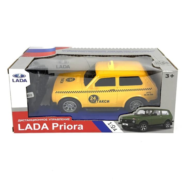 Lada Taxi autó, Távirányítóval, 1:24 méretarány