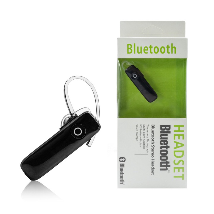 Ecobox Bluetooth headset, fekete, ergonomikus kialakítás, kiváló hangminőség