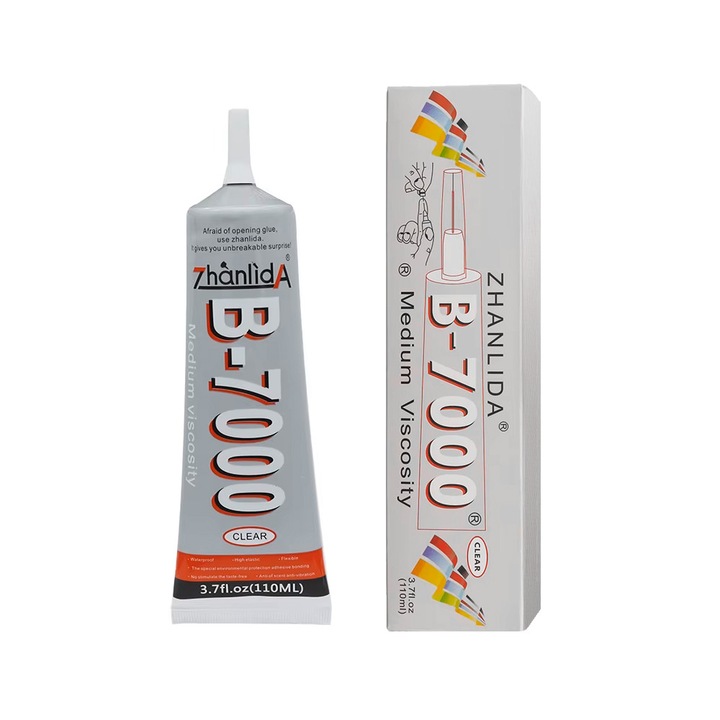 Монтажно лепило B-7000, Жанлида, 110 мл, водоустойчиво, полупрозрачно