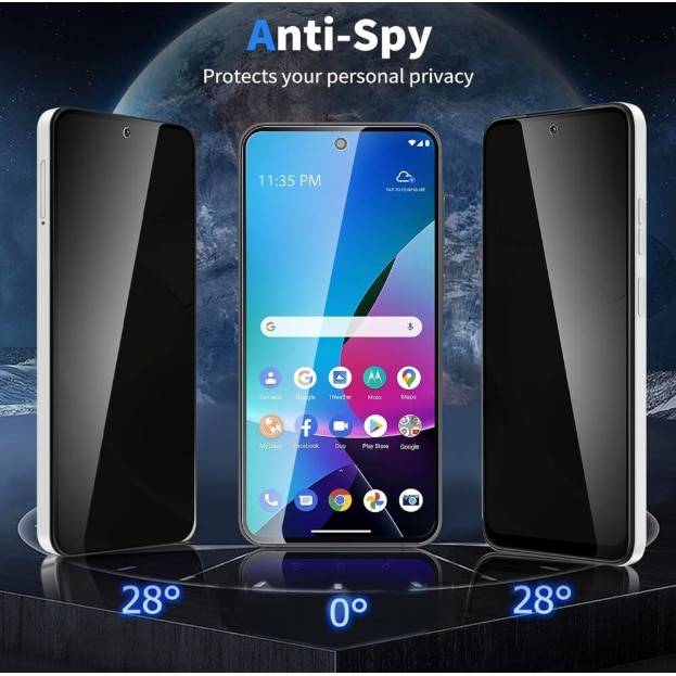 Folie sticla Privacy compatibila cu Samsung Galaxy A56 5G, Full Glue, Sticla Securizata, Anti-Spy, Claritate HD, Aplicare Usoara, Negru