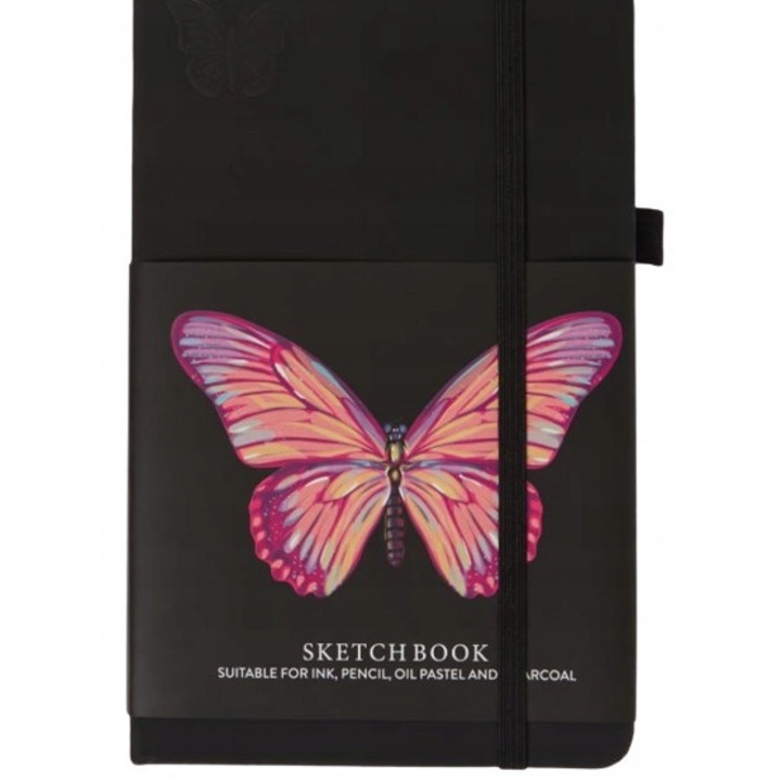 Agenda de schite A5, CardSplitter, 80 pagini, 140 g/m2, negru, coperta tare